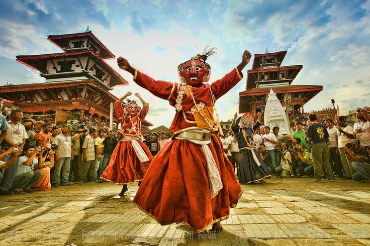 Traditional Himalayan mask dance performance showing cultural storytelling and spiritual ritual in Nepal
