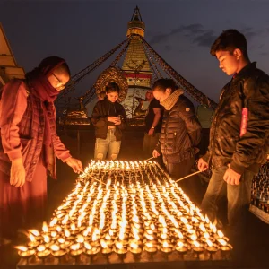 Celebrating Buddha Purnima at Boudhanath